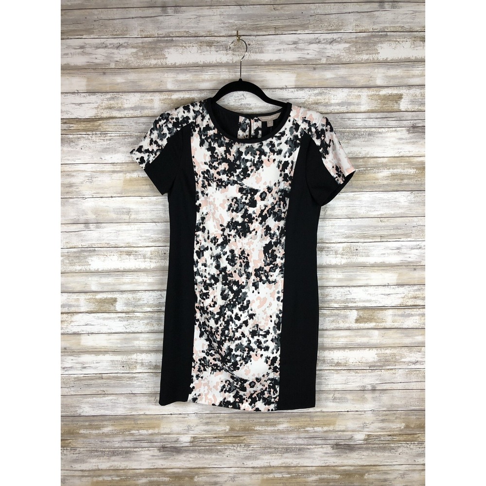 Banana Republic Dress Shift Black White Size  0 NWT Retail $99.‎